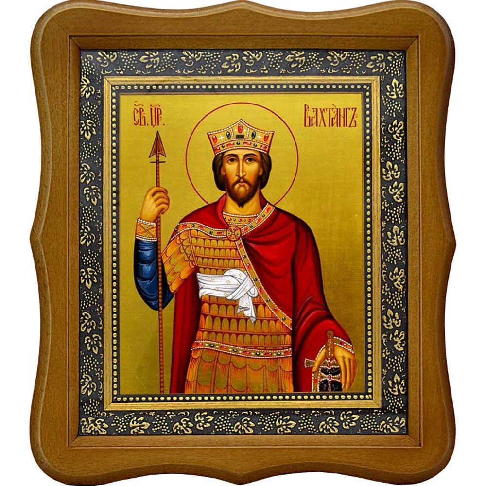 Вахтанг Горгасали святой благоверный царь. Икона на холсте.