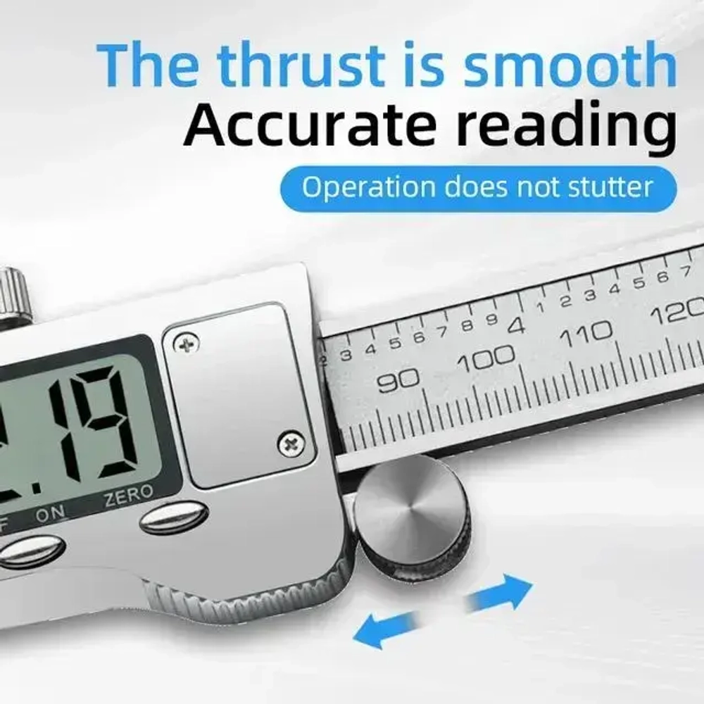 Штангенциркуль металлический в футляре электронный 150 мм с глубиномером