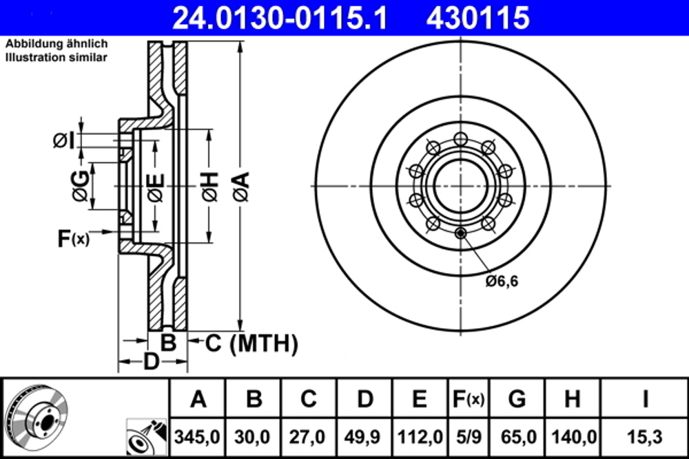 ATE - 24013001151-ATE - Brake Disc