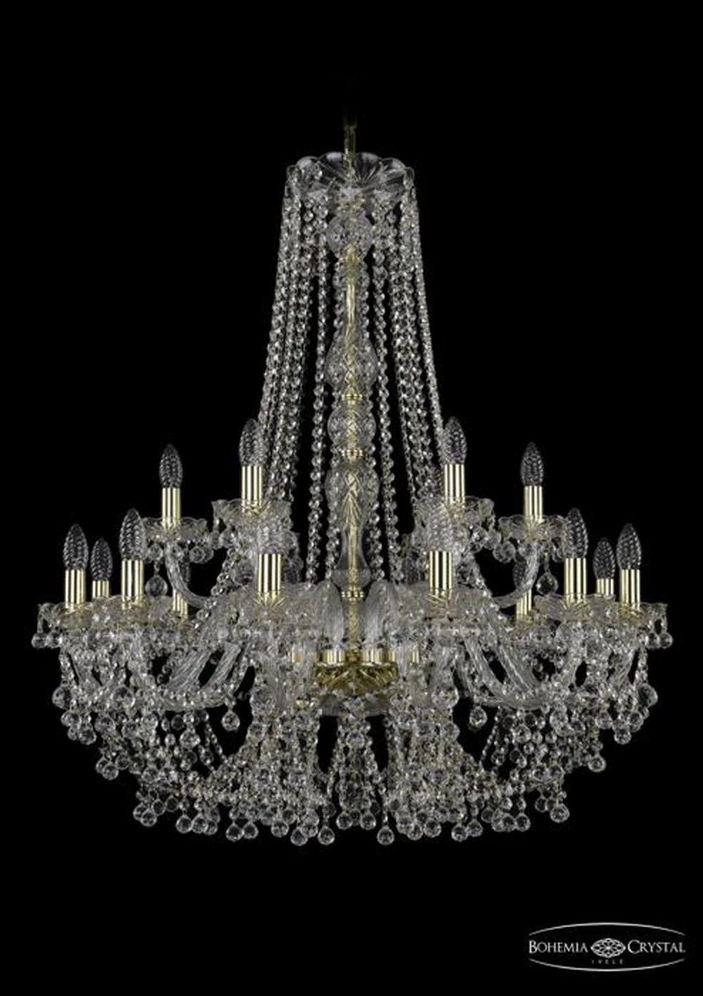 Подвесная люстра Bohemia Ivele 1409/12+6/300/h-95/G