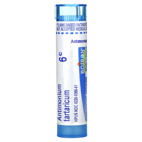 Boiron, Antimonium tartaricum, 6C, от кашля, прибл. 80 гранул