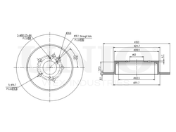 Диск тормозной задний UNIO BRD-20307