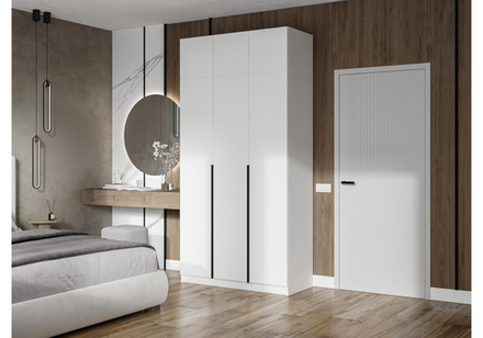 Шкаф Woodville Широн 1200 белый, белый с антресолью