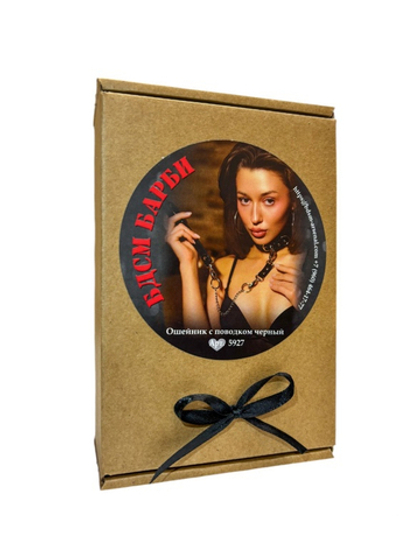 БДСМ БАРБИ - Ошейник с поводком, черный