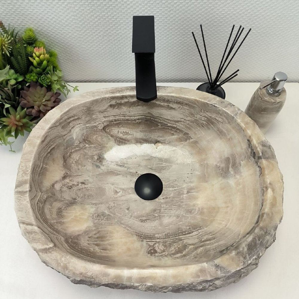 Раковина из оникса Erozy Grey EO-62596 53*43*15 0093
