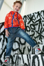 Ветровка для мальчиков MINAKU "Молния" 3890960 р-р 98-104 оранжевый