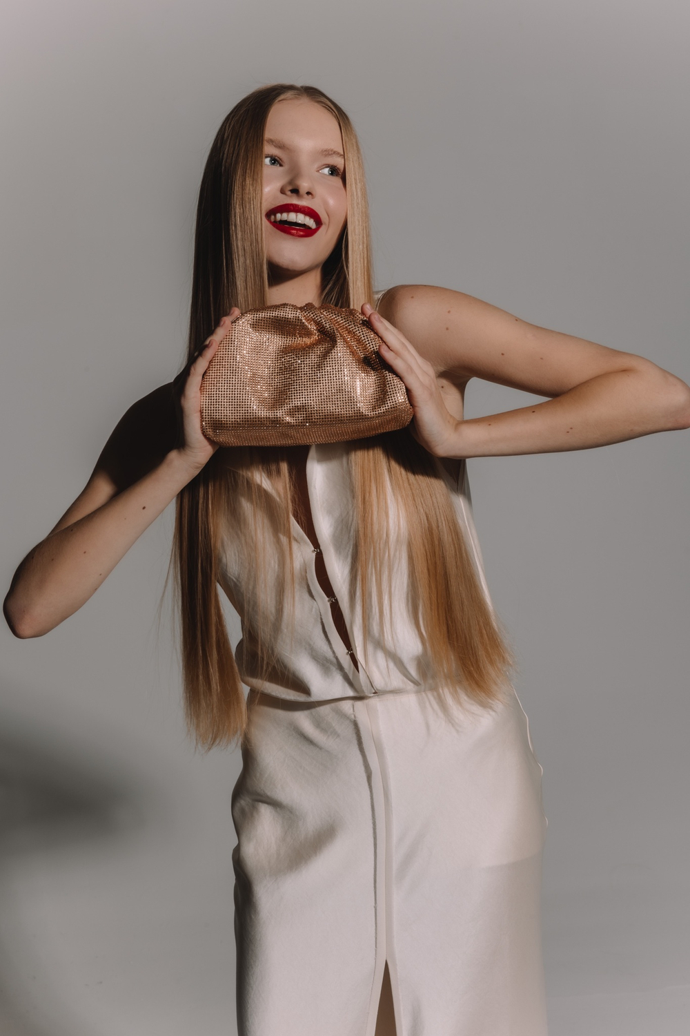 Clutch DIAMOND rose gold color