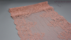 Эластичное кружево, нежный румянец, 20 см (Артикул: EK-2026), м