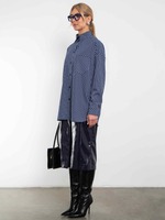 Рубашка Модная клеточка синего цвета