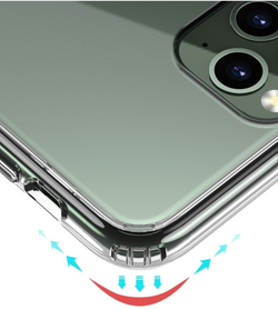 Чехол на iPhone 11 Pro, прозрачный с желтыми кнопками, серии Ultra Hybrid от Caseport