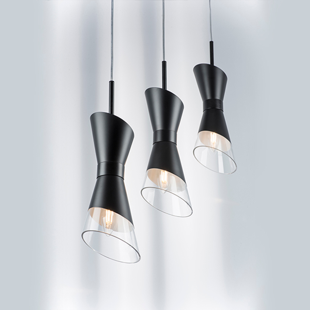 817017 Люстра STRATO 1х40W E14 ЧЕРНЫЙ МАТОВЫЙ