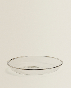 ZARA HOME ТАРЕЛКА ИЗ БОРОСИЛИКАТНОГО СТЕКЛА С ОБОДКОМ