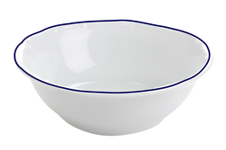 Салатник 23 см, кант синий