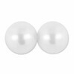 Бусина стеклянная "Zlatka"  на подложке в пакете с европодвесом стекло №27 белый матовый