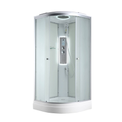 Душевая кабина AvaCan (АваКан) C2080 LED с низким поддоном, с ГМ, с электрикой и LED освещением, 80х80х215
