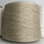 BARTOK - Torcitura di Domaso; 80% вискоза, 20%люрекс; Шнурок; 340м/100гр; col. BK62 Белый в золотом люрексе