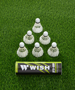 Набор воланов для бадминтона WISH S-808, перо, 6 штук