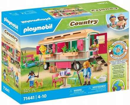 Конструктор Playmobil Country - Уютное кафе в вагончике, с прицепом, детальным оборудованием и прудом для гусей - Плеймобиль 71441