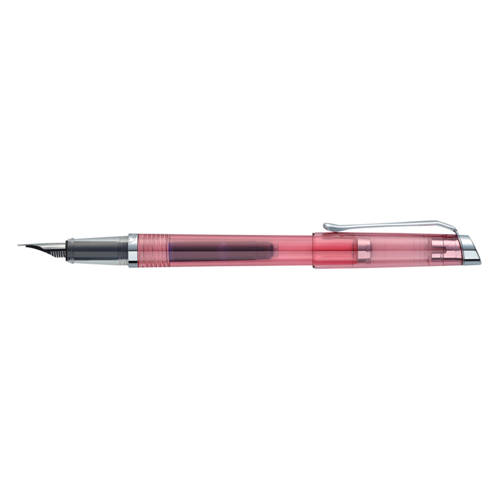 Подарочная красная перьевая ручка с колпачком на резьбе Pierre Cardin I-SHARE PC4215FP в подарочной коробке