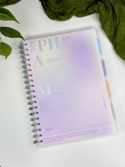 Блокнот тетрадь с разделителями формат В5 175х250 мм 110 листов фиолетовый (3967-6)