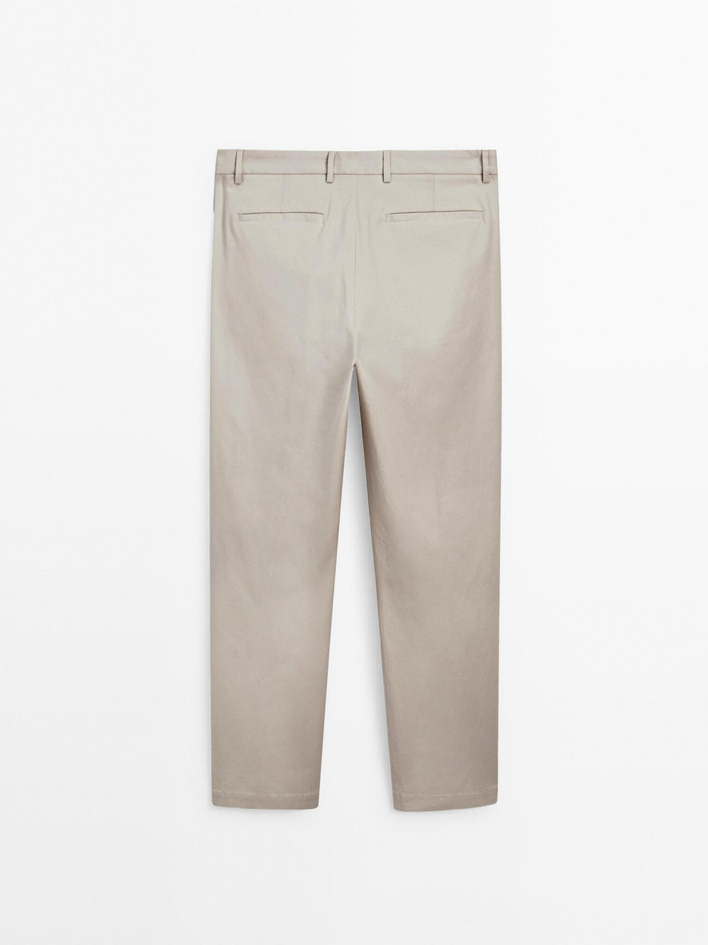 Massimo Dutti Брюки текстурированные Slim Fit, бежевый