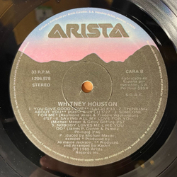 Винтажная виниловая пластинка Whitney Houston (Испания 1985)