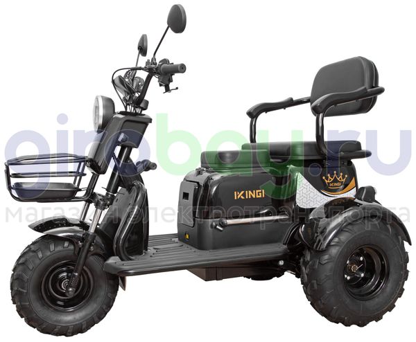 Электротрицикл IKINGI T3 Pro MAX 1000W (60V/30Ah) - Чёрный фото №1