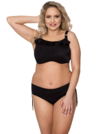 Купальный бюстгальтер-топ с рюшевой отделкой (Размер: 70I) (Цвет: черный)