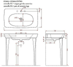 Консоль с раковиной Artceram CIVITAS CIL002/CIC002 90 черная