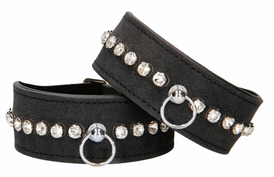 Черные поножи Diamond Studded Ankle Cuffs (Цвет: черный)
