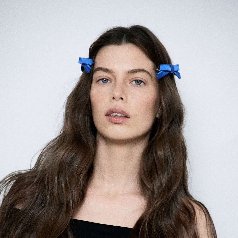 Бант "Стрекоза" XXS синий