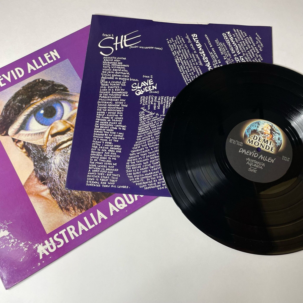 Винтажная виниловая пластинка LP Daevid Allen Australia Aquaria / She (UK 1990)