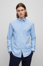 Рубашка S-ROAN-BD-1P-C1-233 BOSS BLACK - голубой(50497391)