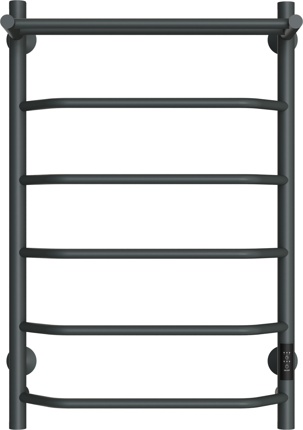 Полотенцесушитель электрический EWRIKA Сафо FT 80x55 см, подключение справа, слева, графит, лесенка, из стали, с полкой