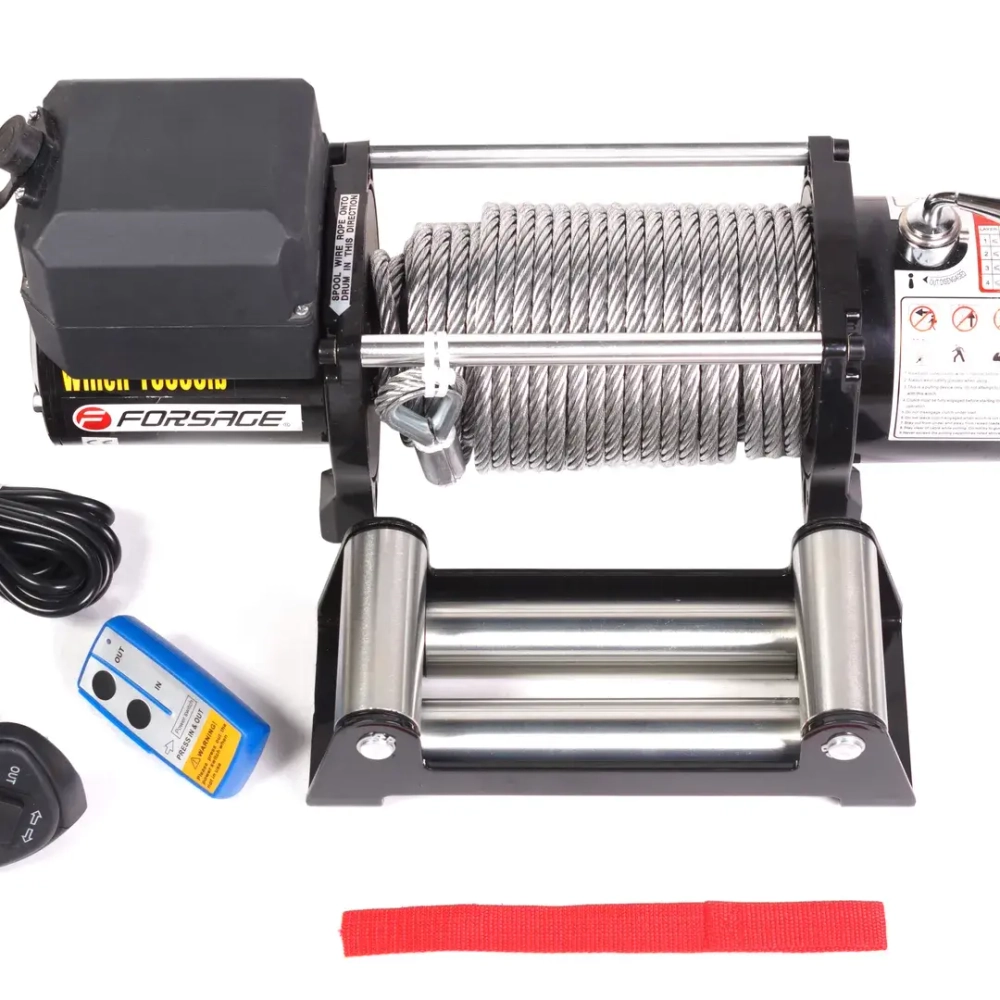 Лебедка автомобильная 4.5т, 12V (стальной трос) Forsage F-TRH910000