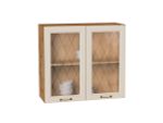 Шкаф верхний с 2-мя остекленными дверцами Ницца