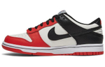 NBA x Nike Dunk EMB "Chicago" synthetic leather two-layer cowhide Chicago NBA 75th anniversary retro casual non-slip wear-resistant lightweight low-top sneakers GS black and white red