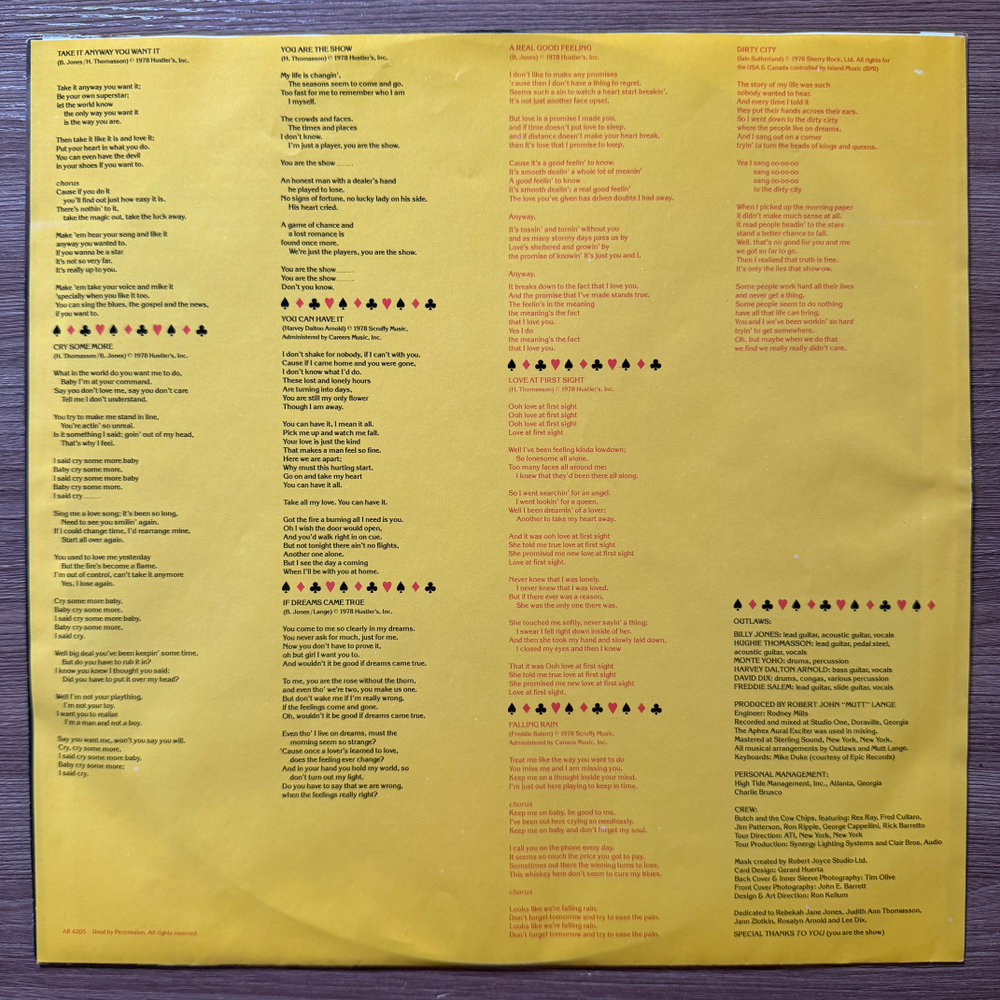 Outlaws – Playin' To Win (США 1978г.) Т