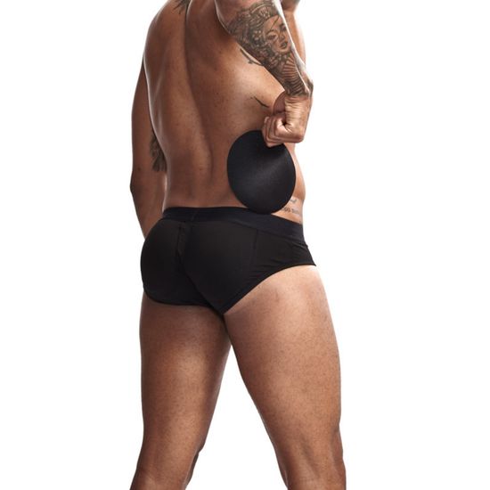 Мужские трусы брифы черные с push up JOCKMAIL JM2021-2