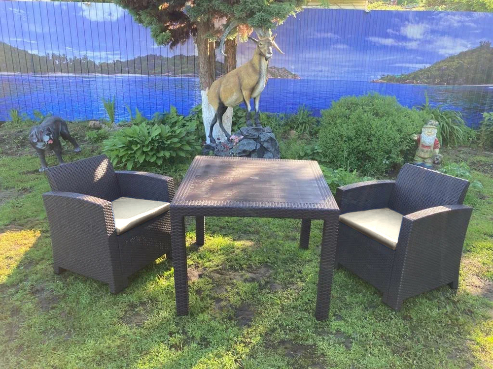 Комплект мебели под искусственный ротанг для отдыха Калифорния «California 2+1» арт.77787/8422