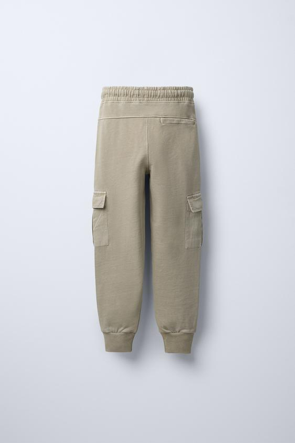 ZARA БРЮКИ КАРГО С ВЫШИВКОЙ, ТЕМНО-БЕЖЕВЫЙ