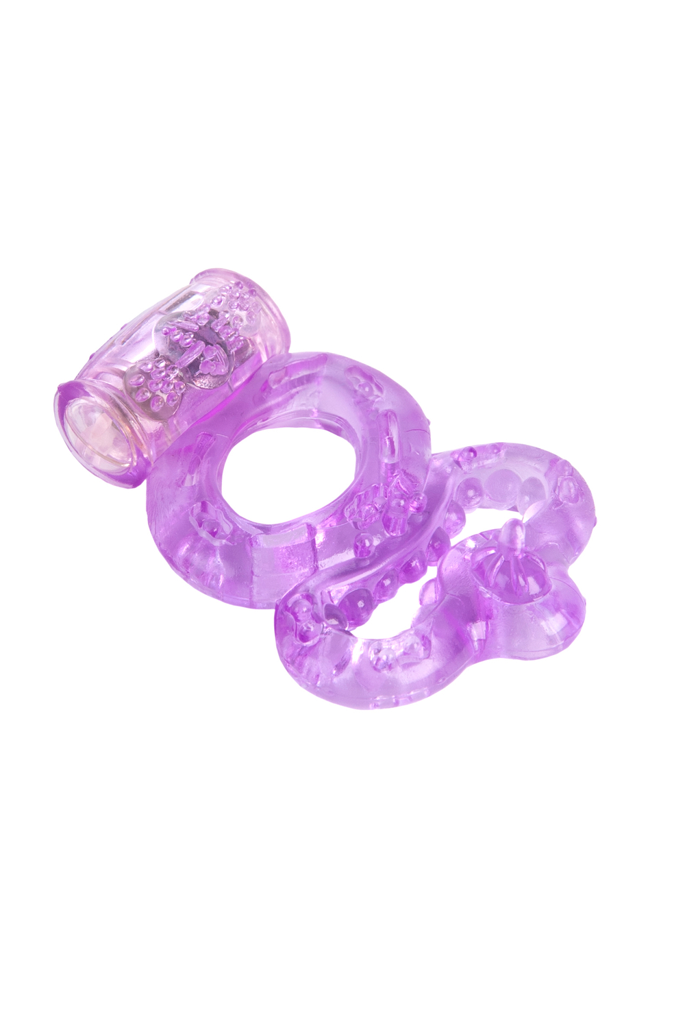 Виброкольцо фиолетовое с бантиком