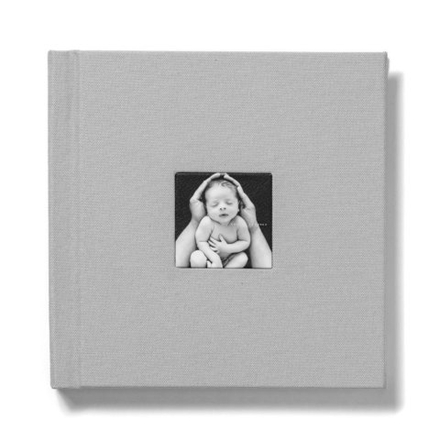20x20 фотокнига с льняной обложкой "Cement" с фотовставкой