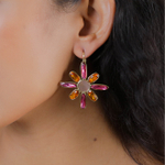 Серьги Franck Herval, Emy, с перламутром и кристаллами, FH26.1-12-69977 (розовый)