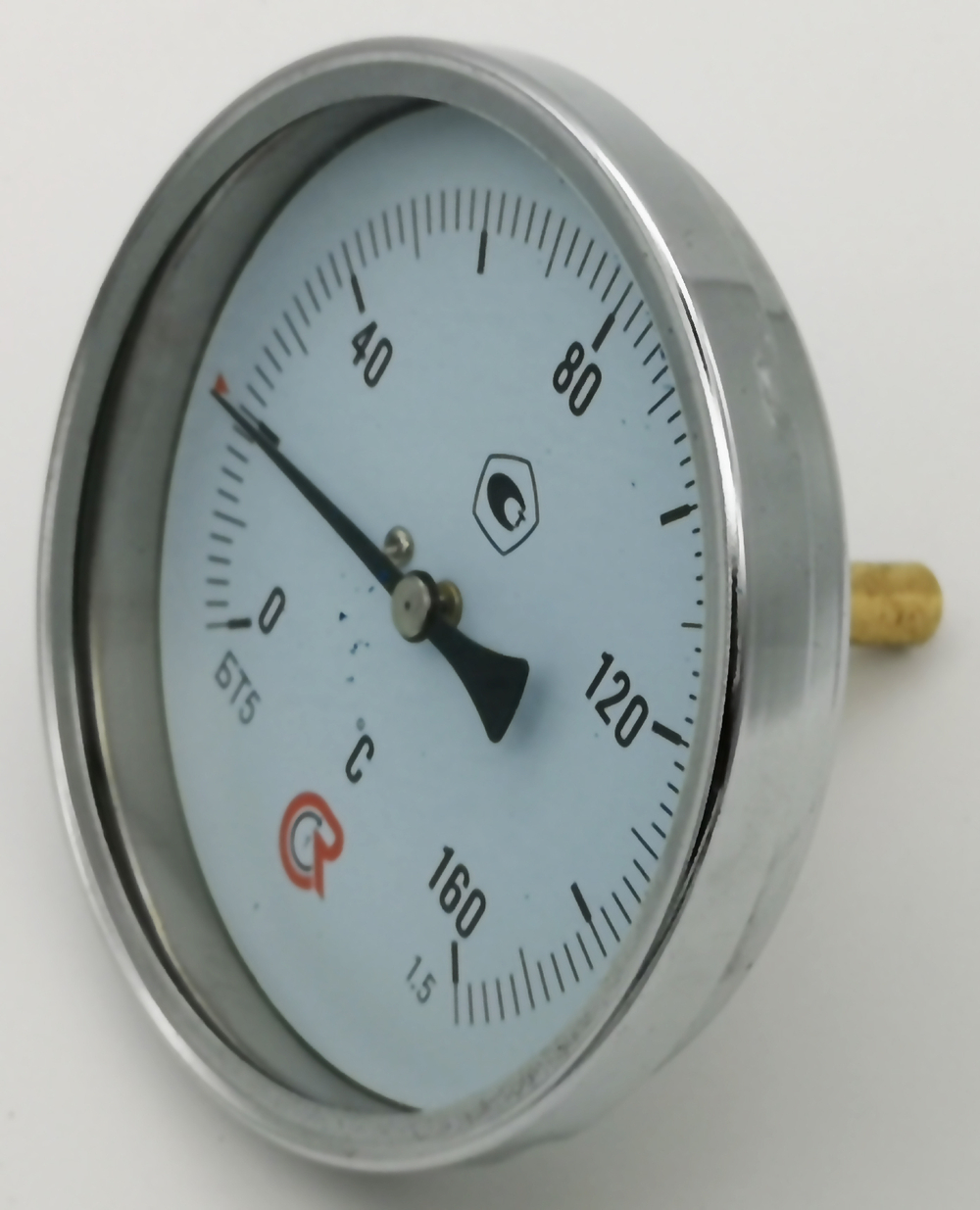 Термометр биметаллический  БТ-51.211 (0+160) 64мм, G1/2, 1.5, осевой, показывающий