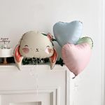 Шар (26''/66 см) Фигура, Зайка с цветком, 1 шт.