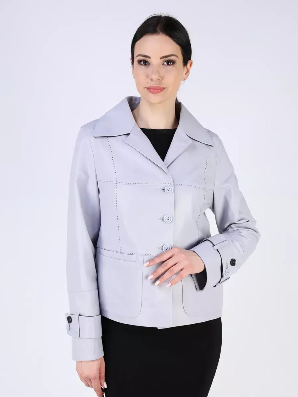 Кожаная куртка демисезонная пиджак