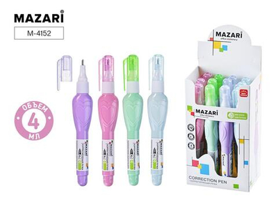 Корректирующий карандаш 4мл с металлическим наконечником PASTEL(Mazari)