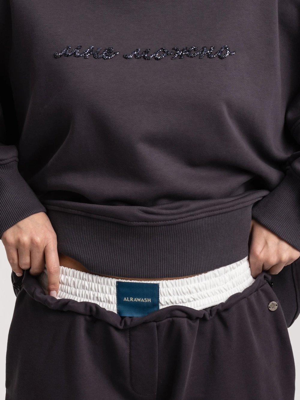 Брюки трикотажные, графит