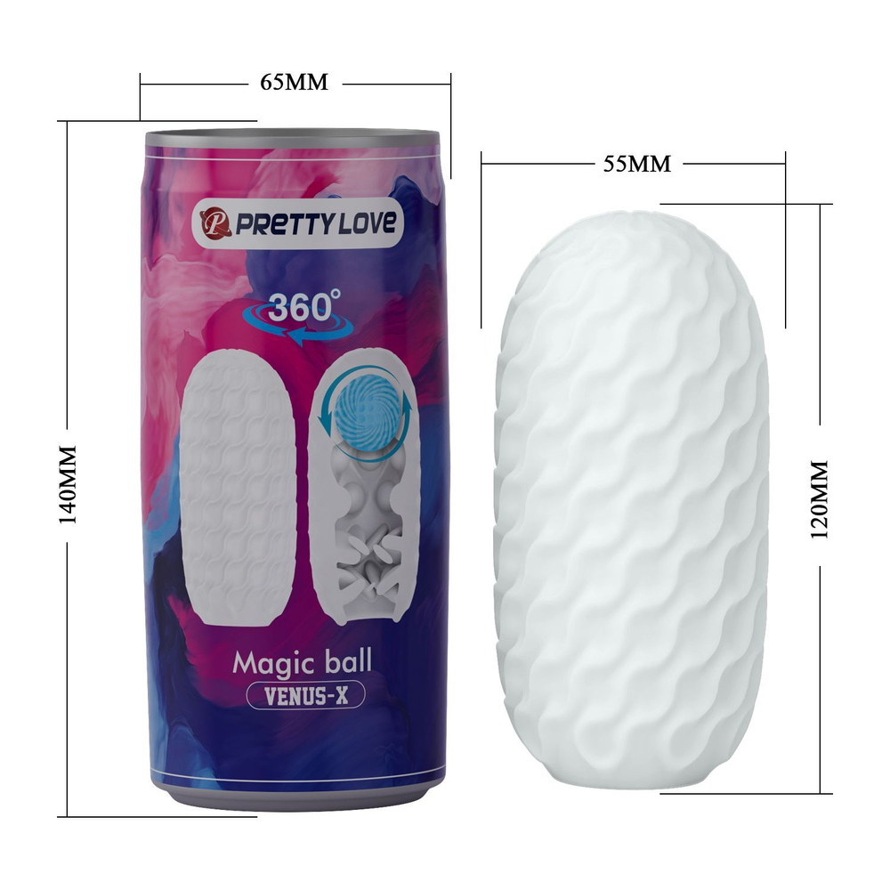 Мастурбатор с шариком внутри Magic ball (Цвет: прозрачный)